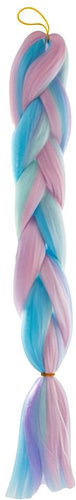 Soulima Kanekalonové copánky Ombre růžovomodré - Wig - Main image