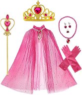 Růžový plášť pro princeznu, růžová sada šperků - Costume