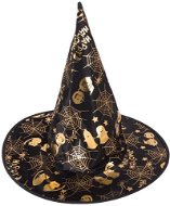 Verk Dětský čarodějnický klobouk Helloween černozlatá - Klobouk