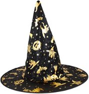 Verk Dětský čarodějnický klobouk Helloween zlatočerná - Klobouk