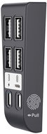 PGTech USB Hub 6-in-1 for Playstation 5 Slim, black - Battery Charging Station