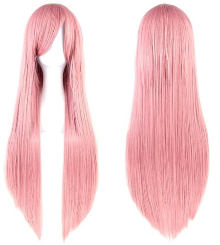 APT Synthetic wig 80 cm pink - Wig - Main image