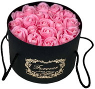 Teddy bear box made of soap roses, pink - Rose Bear