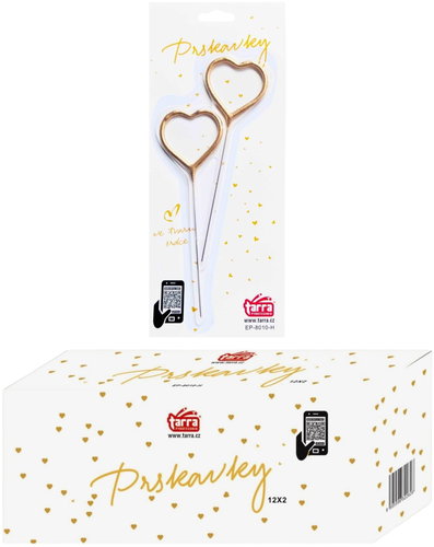 Tarra pyrotechnik Heart shaped sparklers - box of 24 - Fireworks - Main image