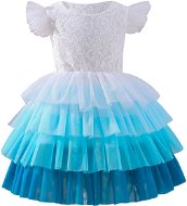 Princess Krajkové šaty s volánky vel. 122 - Tyrkysové - Costume