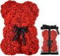MDS Medvídek z růží 25 cm v dárkovém balení - červený - Medvedík z ruží