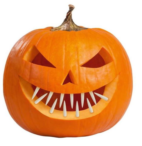 Amscan Dekorace zuby do dýně Halloween - 12 ks - Decoration - Main image