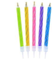 GoDan Magical non-blowing candles 10 pcs, mix of 5 colours, 6 cm - Candle