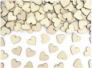 Confetti for table wooden hearts - Wedding/Valentine's Day 50 pcs - Confetti