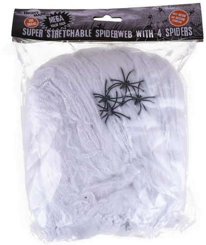 Funny Fashion Spider web and 4 spiders - Party Accessories - Main image