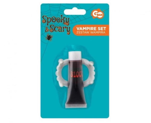 GoDan Vampire teeth with artificial blood 12 ml Vampire / Dracula Halloween - Costume Accessory - Main image