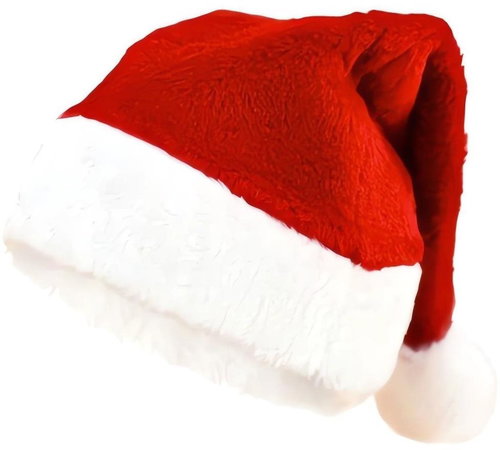 Ruhhy 22556 Christmas Santa hat with pompom red - Costume Accessory - Main image