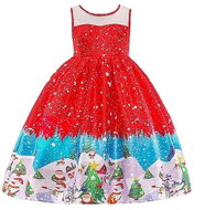 Excellent Children's Christmas dress - red - Costume