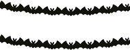 PARTYDECO Garland Bats 600 cm, black, Halloween - Garland