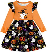 Excellent Girls Halloween costume size 116 - Ghosts and pumpkins - Costume
