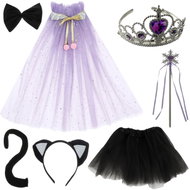 Kruzzel 26474 Costume cat princess 3 - 10 years, set of 7 - Costume