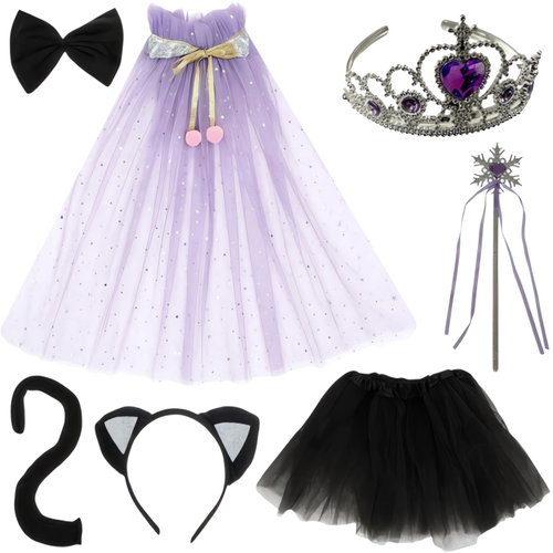 Kruzzel 26474 Costume cat princess 3 - 10 years, set of 7 - Costume - Main image