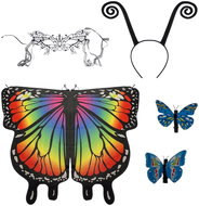 Kruzzel 26765 Kostým motýla s duhovými křídly, sada 5 ks - Kostým