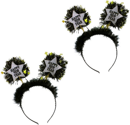 Rappa Headband Happy New Year - New Year's Eve, 2 pcs - Headband - Main image