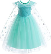 Princess Fairy tale dress with train green size 110 - Ice Queen - Costume