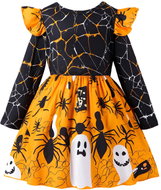 Excellent Halloween dress size 122 - Spiders and ghosts - Costume