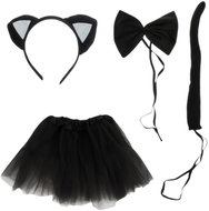 Kruzzel 26518 Carnival cat costume 3 - 10 years, black - Costume
