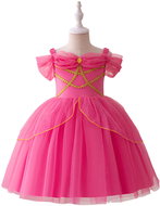 Princess Fairy tale dress with embroidery pink size 116/120 - Princess - Costume