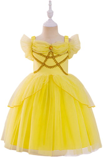 Princess Fairy tale dress with embroidery yellow size 116 - Princess Main image Princess Fairy tale dress with embroidery yellow size 116 - Princess - Costume - Main image