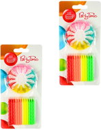 ARPEX Birthday candles neon 6 cm, 48 pcs - Candle Set