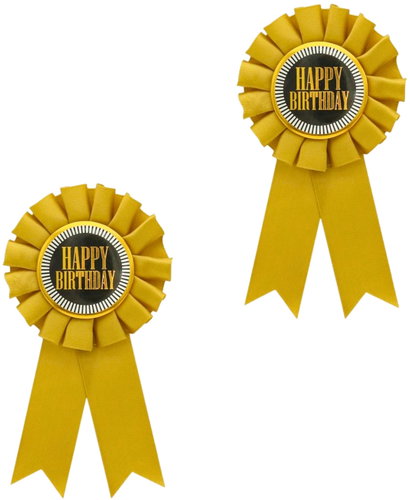 GoDan Birthday brooch - Happy birthday/birthday/poster, 2 pcs - Party Accessories - Main image