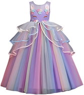 Princess Rainbow Fairy Tale Dress size 120 - Purple Unicorn - Costume