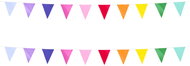 Folat Garland coloured flags, PVC, 1200 cm - Garland