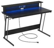 Songmics Hill gaming table with LED lighting, black - Gaming Desk