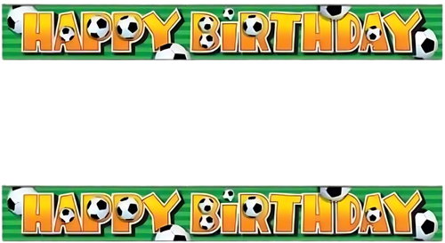 Unique Birthday banner /Happy Birthday - football, 730 cm - Garland - Main image