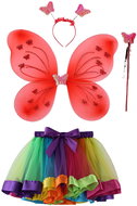 PRINCESS Tutu sukně a motýlí křídla - Červená sada - Costume Accessory