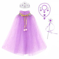 PRINCESS Fialový plášť pro princeznu - Fialová sada šperků 2 - Costume Accessory