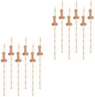 GoDan Straws, paper straws, pink-gold, 18 pcs - bachelorette party - Straw