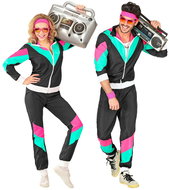 Widmann Unisex černá šusťákovka 80' léta velikost S - Costume