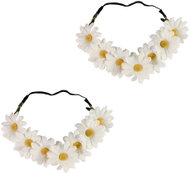 Rappa Headband flowers, daisy, hippie, 2 pcs - Costume Accessory