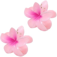 Guirca Sponky do vlasů květina Hawaii, růžové, 8 cm, 2 ks - Party Accessories