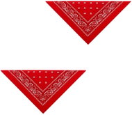 Rappa Šátek kovbojský western 53 × 53 cm červený, 2 ks - Costume Accessory