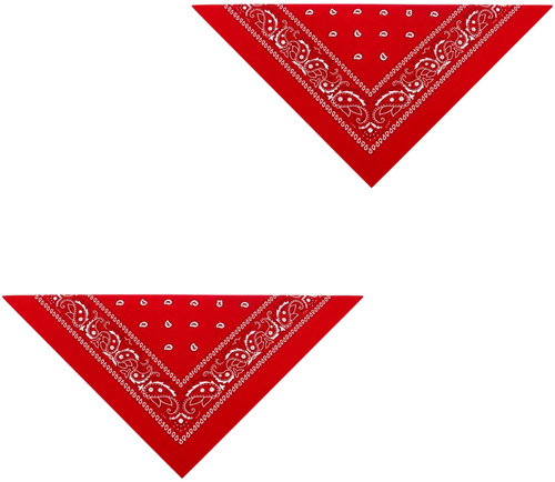 Rappa Western Cowboy Bandana 53 × 53cm Red, 2pcs - Costume Accessory - Main image