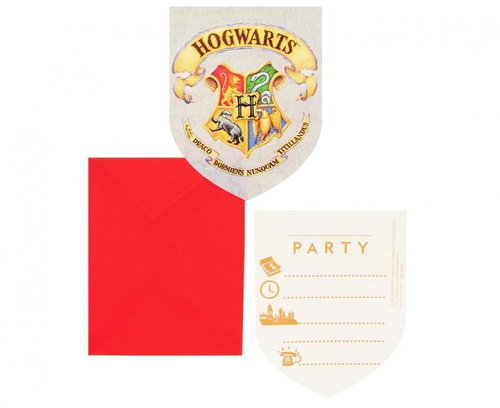 GoDan Harry Potter Witchcraft and Wizardry Invitations with Envelopes - 6 pcs - Party Accessories - Main image