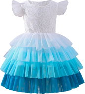 Princess Krajkové šaty s volánkama vel. 110 - Princezna tyrkysová - Costume