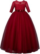Princess Pohádkové šaty s krajkou vel. 110, vínové - Costume