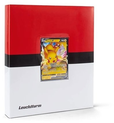 Leuchtturm Card Album PRO Small, Red/White with Black Stripe - Collector's Album - Main image