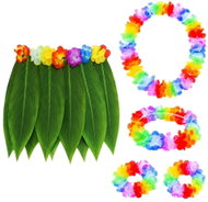 Rappa Hawaiian Costume HAWAII, Tropical Skirt and Floral Accessories, 5 pcs - Costume Accessory