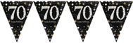 Amscan Girlanda vlajky 70 let Happy birthday, 400 cm - Garland