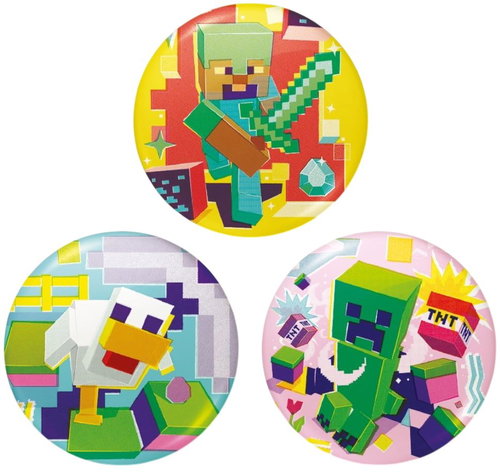 Minecraft: Characters - Badges 3 pieces - Badge - Main image