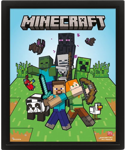 Minecraft: Characters - 3D obraz - Painting - Main image